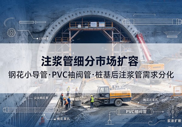 梁园注浆管细分市场扩容，隧道钢花小导管、PVC 袖阀管、桩基后注浆管需求分化
